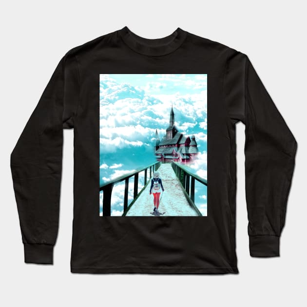 Way to heaven Digital manipulation Long Sleeve T-Shirt by Honeynandal